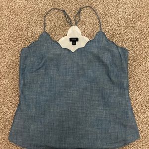 J Crew Scalloped Tank